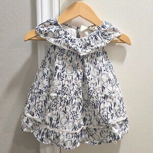 Authentic Baby 100% Organic Cotton Bunny Dress- 0-3m